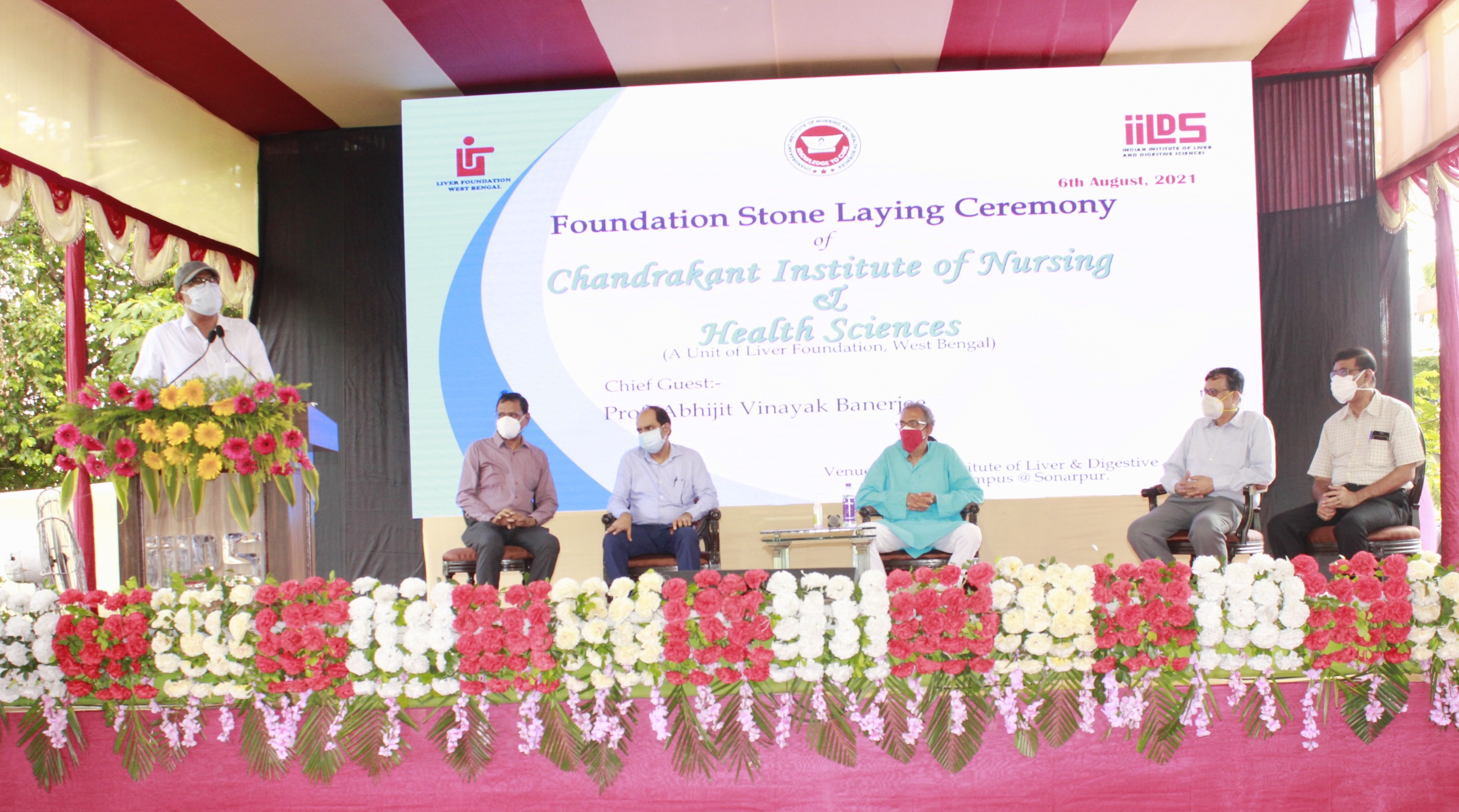 Stone laying ceremony of CINHS new building